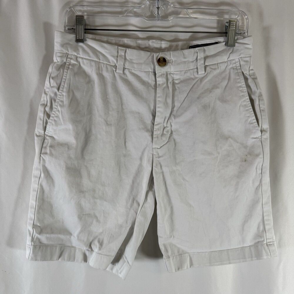 Vineyard Vines Chino Shorts Men's 30 White 8.5" Inseam Cotton Blend Flat Front